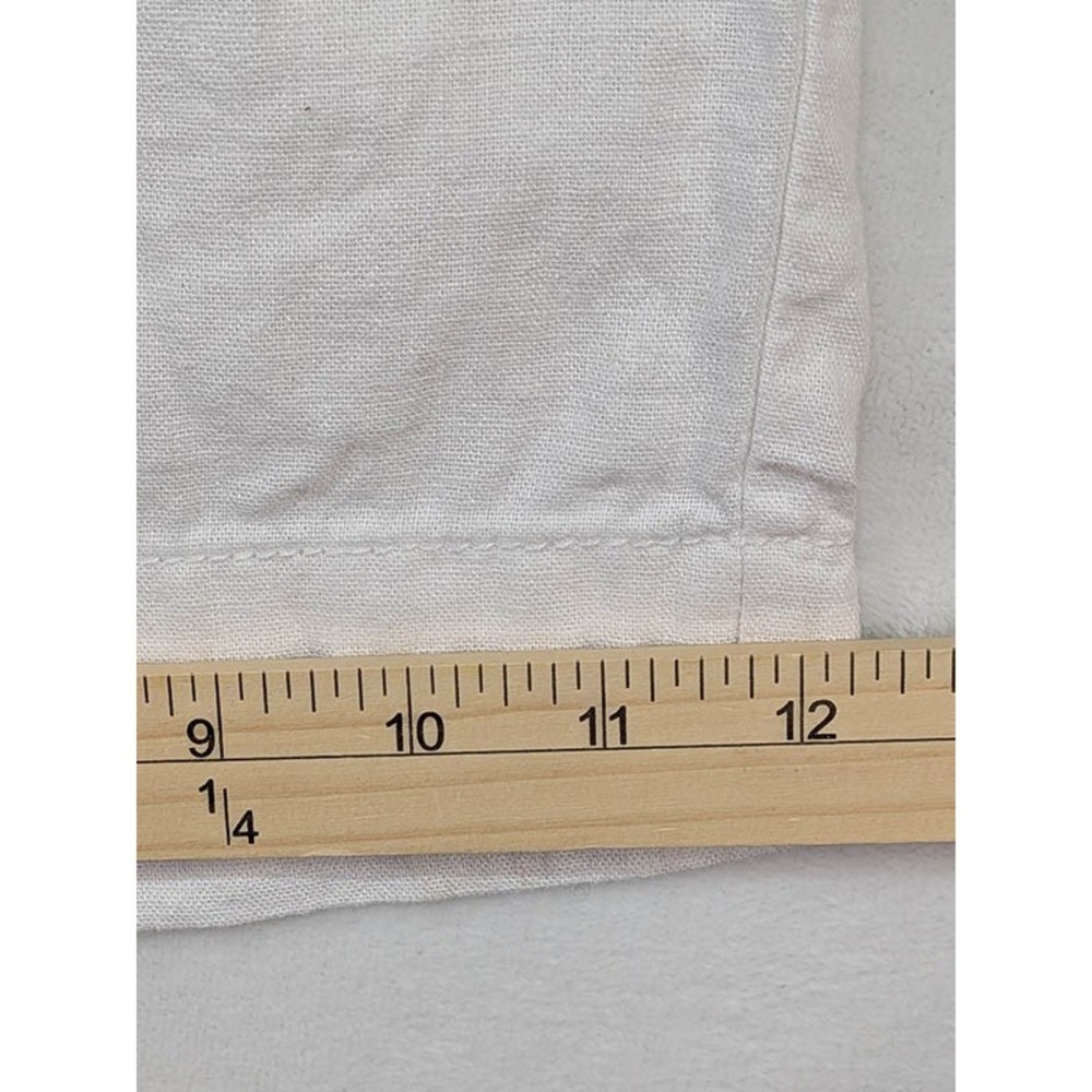 Westbound Woman Linen Capris Womens 2X White Coastal Grandma Resort Wide Leg - Picture 8 of 12